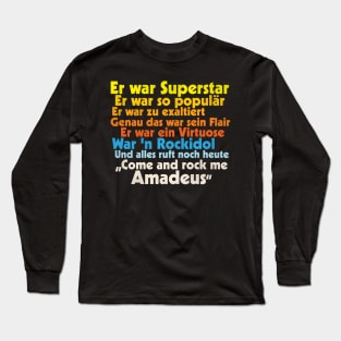 Rock Me Amadeus Falco Lyrics Long Sleeve T-Shirt